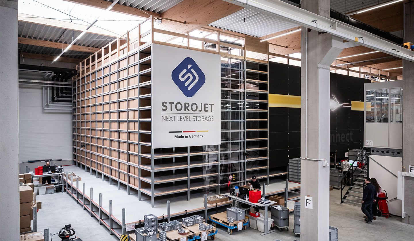 maurer electronic strukturiert die Materialversorgung mit STOROJET neu